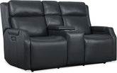 Hooker Furniture Living Room Nelson Zero Gravity Power Console Loveseat with Power Headrests and Lumbar